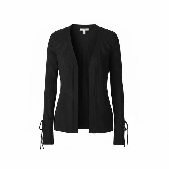 LC Lauren Conrad Black Open Front Tie Sleeve Cardigan XS NWT - Picture 10 of 10